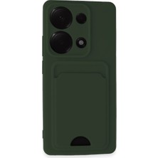 Vintessy Xiaomi Redmi Note 13 Pro 4g Kılıf Kelvin Kartvizitli Silikon - Koyu Yeşil