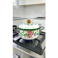 İnci Emaye Inci Emaye 20 No 1.7 Litre Emaye Tencere, Servis, Yemek Kamp, Piknik, Çeyiz Yasemin