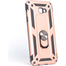 ZM Store Galaxy J4 Plus Uyumlu Kılıf Vega Tank Yüzüklü Standlı Kapak
