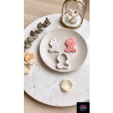 WLS Studio Emzikli Bebek Kurabiye Kalıbı - Cinsiyet Belirleme Partisi ve Baby Shower Şeker Hamuru Kesici