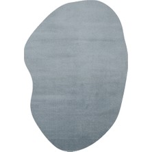 Eko Halı Zen Amorf 02 Blue Özel Şekilli Kesim Yumuşak Dokulu Hav Vermeyen Sıkı Dokuma Makine Halısı