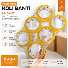 Mardel Store M-S Koli Bandı 45X100 Şeffaf Güçlü Yapışkan  Akrilik 6 Adet
