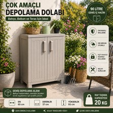 Csb Store Plastik Depolama Dolabı – 65X37X93 Cm, Kilitli, Dayanıklı, Bahçe Balkon Teras Için Çok Amaçlı Dolap