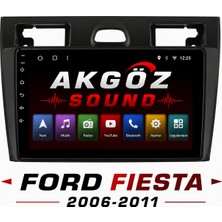 GÖZA-X Ford Fıesta 2006-2011 Multimedya Çerçevesi 9 Inç Soketleri Içinde