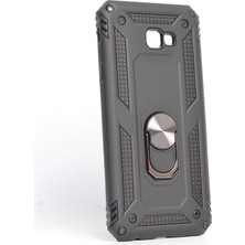 ZM Store Galaxy J4 Plus Uyumlu Kılıf Vega Tank Yüzüklü Standlı Kapak