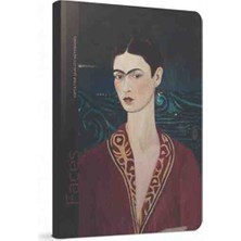 Gıpta Faces Fıne Qualıty Notebooks - Cep Ajandası Not Defteri - 80 Yp Çizgili - 8 x 12 cm ( Kapak : Frida Kahlo