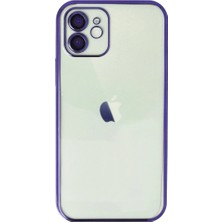 Vintessy Apple Iphone 12 Kılıf Razer Lensli Silikon - Mor