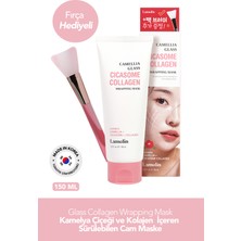 Lamelin Kolajen ve Kamelya Çiçeği Içeren Sürülebilen Cam Maske Glass Collagen Wrapping Mask