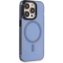 Vintessy Apple Iphone 14 Pro Max Kılıf Anka Pc Magneticsafe Sert Metal Kapak - Sierra Blue