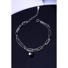 Innuendo Jewelry 925 Ayar Gümüş Daire Detaylı Bileklik