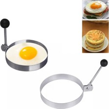 Motto Ticaret Metalik Daire Şeklinde Metal Omlet Yumurta ve Krep Kalıpları