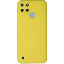 Vintessy Realme C25Y Kılıf Nano Içi Kadife Silikon - Sarı