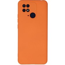 Vintessy Xiaomi Redmi 10C Kılıf Nano Içi Kadife Silikon - Turuncu