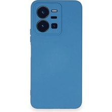 Vintessy Vivo Y35 Kılıf Nano Içi Kadife Silikon - Mavi