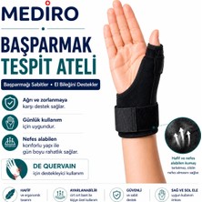 Mediro Romed MEDİRO Başparmak Tespit Ateli St DEQUARVİN ORTEZİ SAG VE SOL UYUMLU STANDART BEDEN