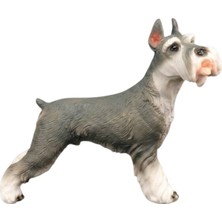 Tufy Toys Gri Schnauzer Köpek Figürü- Model Hayvan Oyuncak