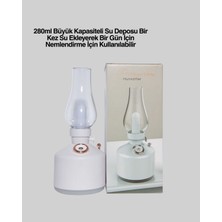 Motto Ticaret USB Şarjlı Retro Gaz Lambası Hava Nemlendirici LED Atmosfer Işıklı