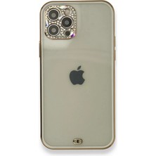 Vintessy Apple Iphone 12 Pro Kılıf Liva Taşlı Silikon - Beyaz