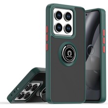 Vintessy Xiaomi Mi 14T Pro Kılıf Montreal Yüzüklü Silikon Kapak - Yeşil