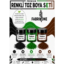 Fabrikone 3'lü Set Premium Parafin Soya Wax Toz Mum Boyası Hobi Seti - 10 cc (Siyah, Yeşil, Kahverengi) BKFAB3SYKH10G