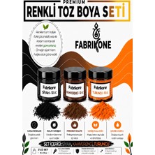 Fabrikone 3'lü Set Premium Parafin Soya Wax Toz Mum Boyası Hobi Seti - 10 cc (Siyah, Kahverengi, Turuncu) BKFAB3SKHT10G