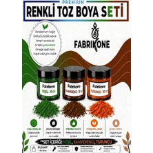Fabrikone 3'lü Set Premium Parafin Soya Wax Toz Mum Boyası Hobi Seti - 10 cc (Yeşil, Kahverengi, Turuncu) BKFAB3YKHT10G