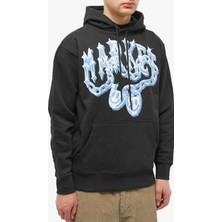Market Smiley Market Chain Erkek Siyah Hoodie