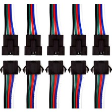 Advo 5 Pin Kablolu Jst LED Konnektör Elektrik Soketi