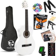Fourtune Luca C-180WH Beyaz Klasik Gitar Seti 4/4 Sap Ayarlı