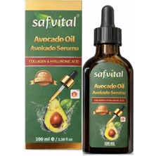 Safvital Avokado Yağı Serumu 100 ml Kolajen Hyaluronik Asit Nemlendirici Cilt ve Saç Bakım Yağı