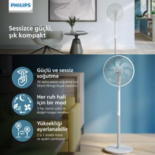 Philips Phılıps Silentwings Teknolojisi ile Güçlü ve Süper Sessiz Ayaklı Vantilatör. 19 Db. 2'si 1 Arada Masa ve Ayaklı Vantilatör