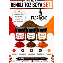 Fabrikone 3'lü Set Premium Parafin Soya Wax Toz Mum Boyası Hobi Seti - 10 cc (Kırmızı, Kahverengi, Turuncu) BKFAB3KKHT10G