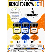 Fabrikone 3'lü Set Premium Parafin Soya Wax Toz Mum Boyası Hobi Seti - 10 cc (Sarı, Mavi, Turuncu) BKFAB3SRMT10G