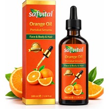 Safvital Portakal Yağı 100 ml Cilt Saç Vücut Bakım Serumu Nemlendirici Canlandırıcı Parlaklık Etkili
