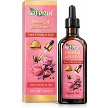 Safvital Gül Özlü Serum 100 ml B5 Vitaminli Yoğun Nem Işıltı Veren Cilt ve Saç Bakım Serumu Etkili
