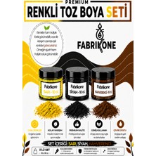Fabrikone 3'lü Set Premium Parafin Soya Wax Toz Mum Boyası Hobi Seti - 10 cc (Sarı, Siyah, Kahverengi) BKFAB3SRSKH10G