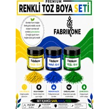 Fabrikone 3'lü Set Premium Parafin Soya Wax Toz Mum Boyası Hobi Seti - 10 cc (Sarı, Mavi, Yeşil) BKFAB3SRMY10G