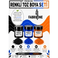 Fabrikone 3'lü Set Premium Parafin Soya Wax Toz Mum Boyası Hobi Seti - 10 cc (Siyah, Mavi, Turuncu) BKFAB3SMT10G