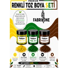 Fabrikone 3'lü Set Premium Parafin Soya Wax Toz Mum Boyası Hobi Seti - 10 cc (Sarı, Yeşil, Kahverengi) BKFAB3SRYKH10G