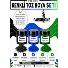 Fabrikone 3'lü Set Premium Parafin Soya Wax Toz Mum Boyası Hobi Seti - 10 cc (Siyah, Mavi, Yeşil) BKFAB3SMY10G