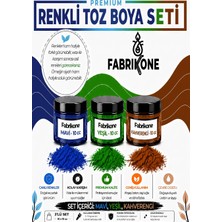 Fabrikone 3'lü Set Premium Parafin Soya Wax Toz Mum Boyası Hobi Seti - 10 cc (Mavi, Yeşil, Kahverengi) BKFAB3MYKH10G