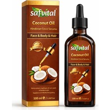 Safvital Hindistan Cevizi Yağı 100 ml Yoğun Besleyici Nemlendirici Cilt Saç Bakım Serumu Parlaklık