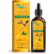 Safvital Mango Yağı 100 ml Soğuk Pres Nemlendirici Cilt Saç Bakım Serumu Parlaklık ve Yumuşaklık