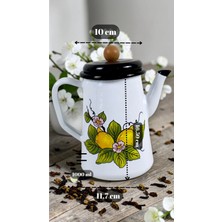 İnci Emaye Inci Emaye Yağdanlık Kahve Demliği Siyah Kapaklı 1000 ml