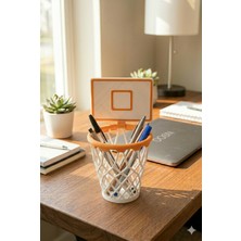 AKT Mini Basket Potası Kalemlik Organizer (25 Cm) - Basketbol Sevenler Için Hediyelik Masa Aksesuarı