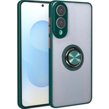 Brc Design Galaxy S25 Edge Kılıf Montreal Yüzüklü Kapak - Yeşil