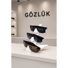 Mutes 3D 3 Kat Güneş Gözlük Standı Mermer BEYAZI-436