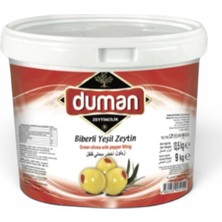 Duman Gurme Biberli Yeşil Zeytin (180-200) Klb 10 kg