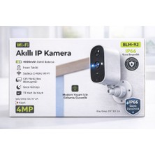 Azurtech Akıllı Wi-Fi Güvenlik Kamerası 4mp Kablosuz IP66 Su Geçirmez Gece Görüşlü Insan Takipli