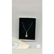 Damla Kesim Pırlanta Model Gold Çelik Kolye